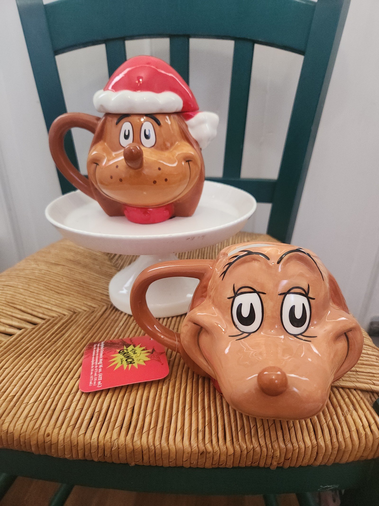 THE GRINCH MAX DOG CHRISTMAS MUGS