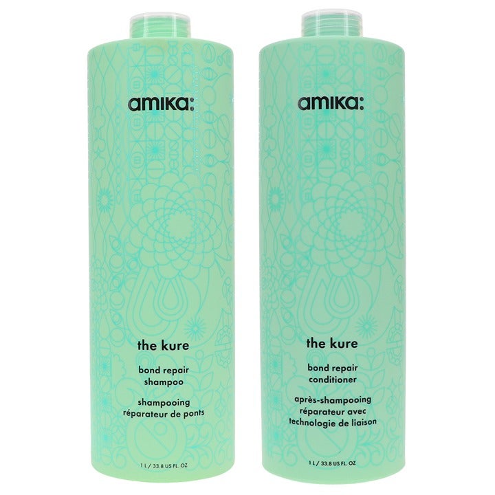 Amika The Kure Repair Shampoo 33.8 oz & Conditioner 33.8 oz FAST SHIPNG