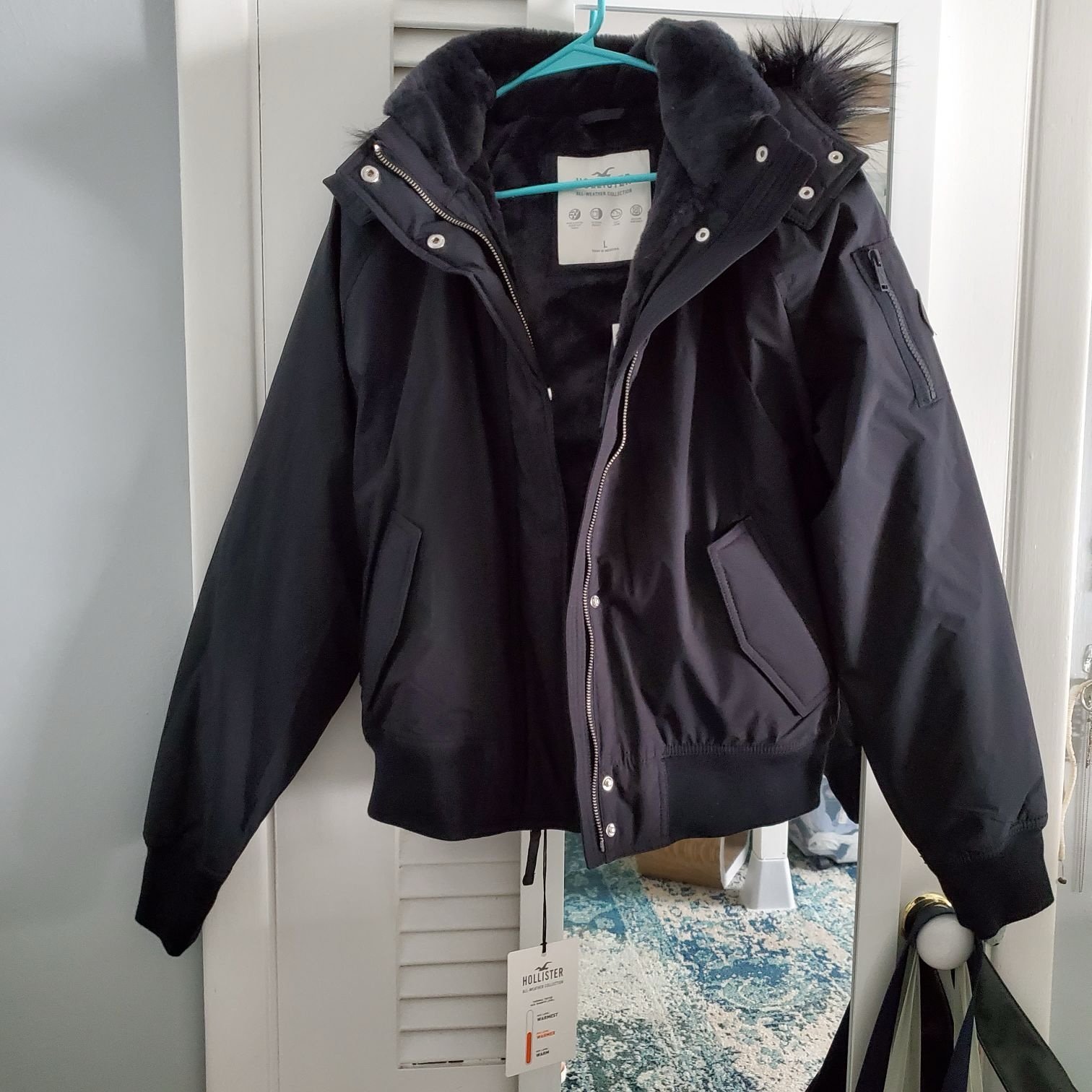 Hollister black jacket