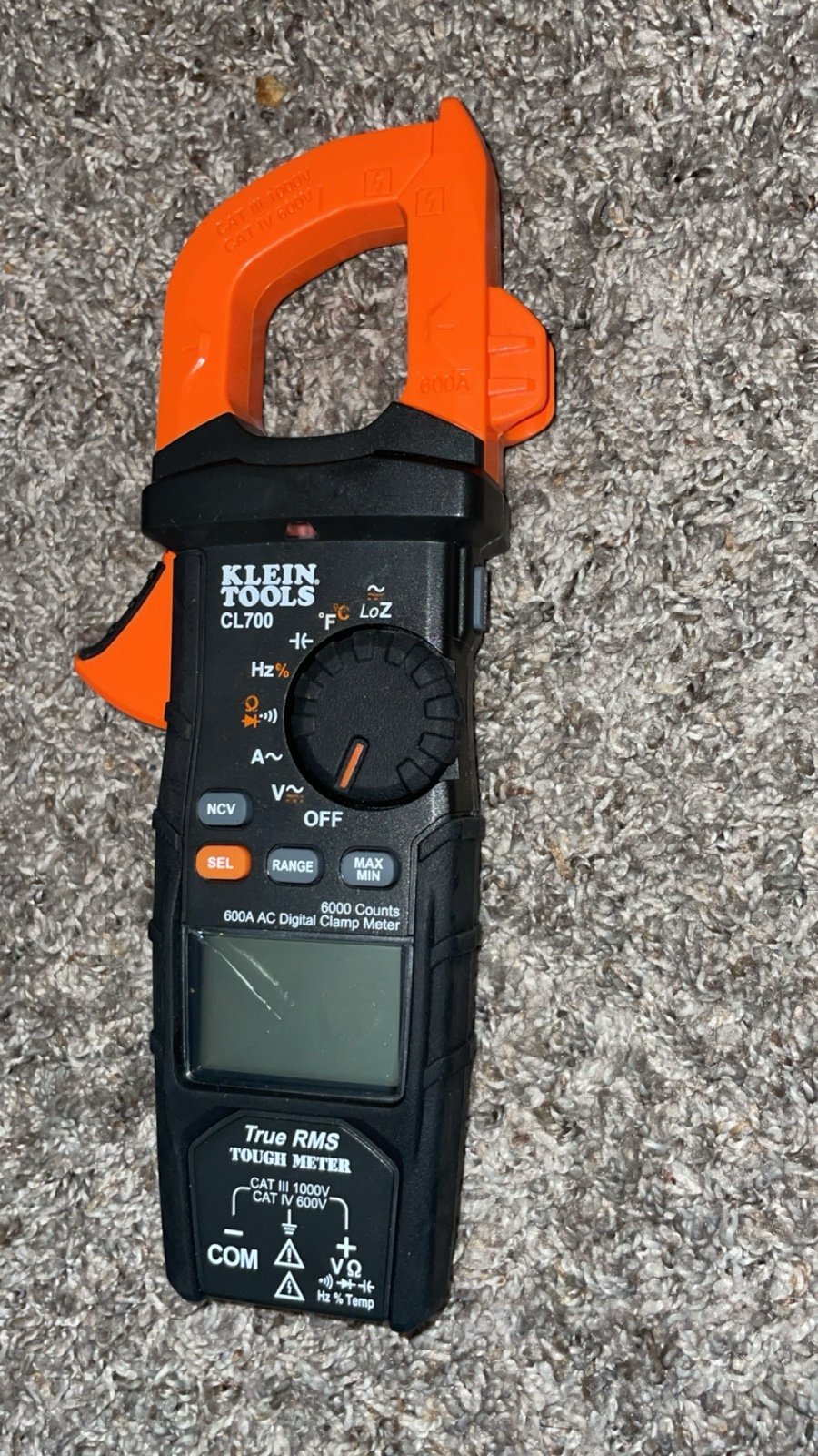 RMS auto ranging digital clamp meter with probe