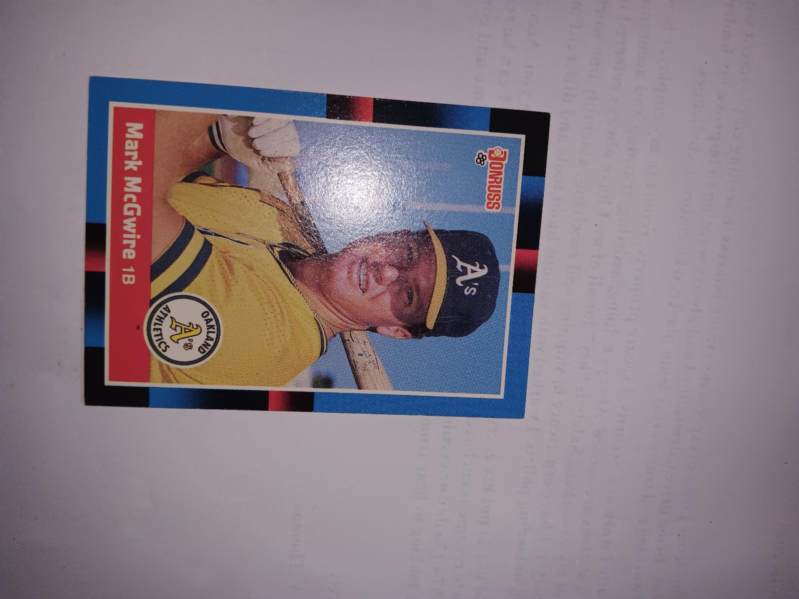 Mark McGuire Donruss Baseball Trading Card