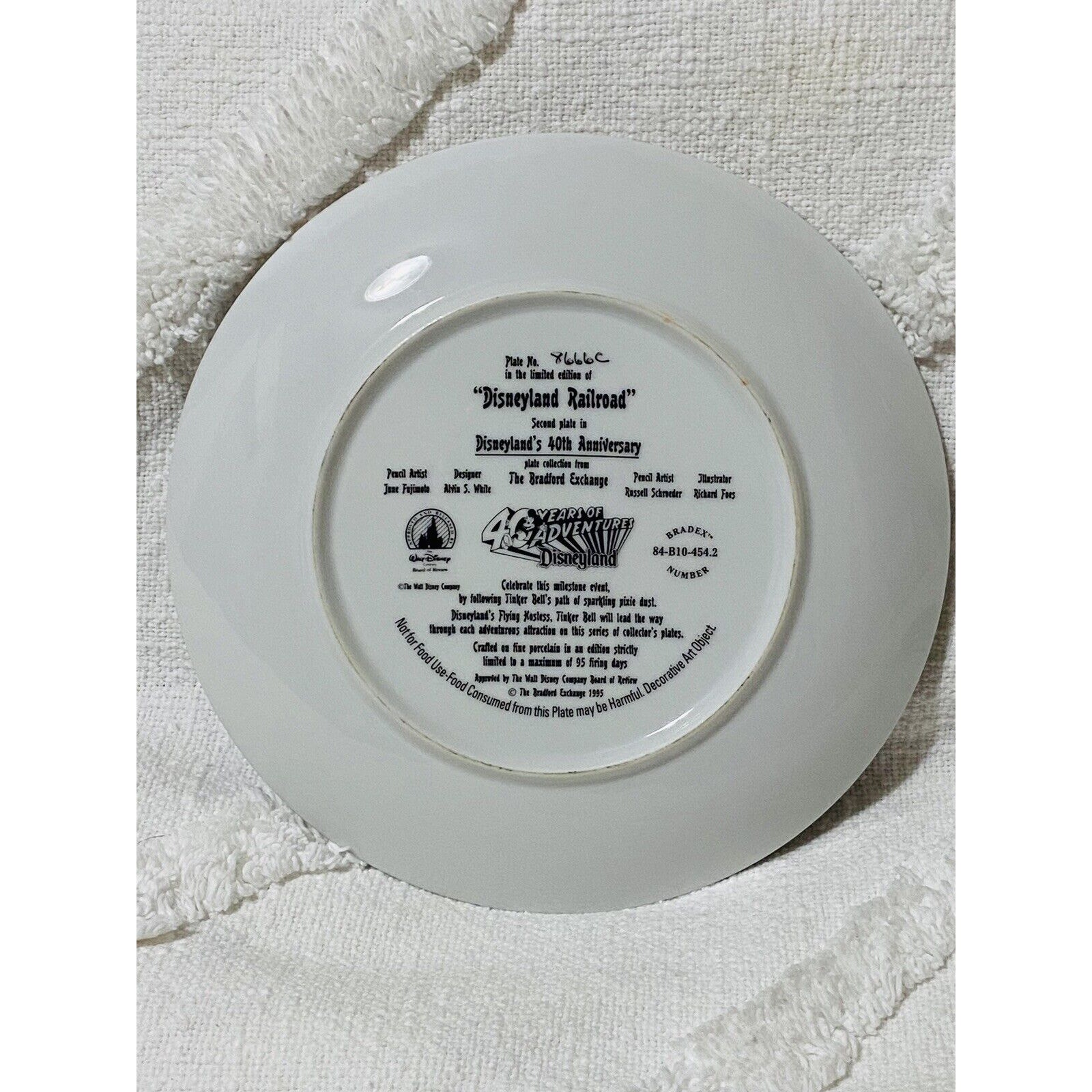 Disneyland 40th Anniversary Collector Plate Bradford