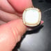 Jupiter Women's Natural Gemstone Mother of Pearl Ring