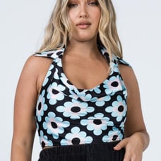 Princess Polly NWT Botanic Sky Halter Top Size 6