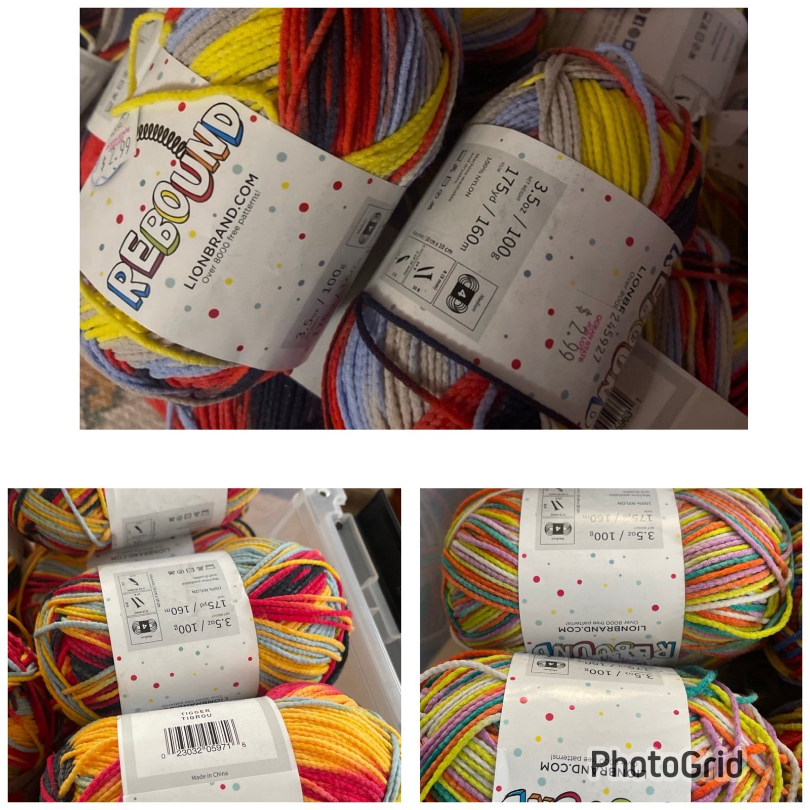 Lot of 18 skeins Rebound yarn ~ mixed colors