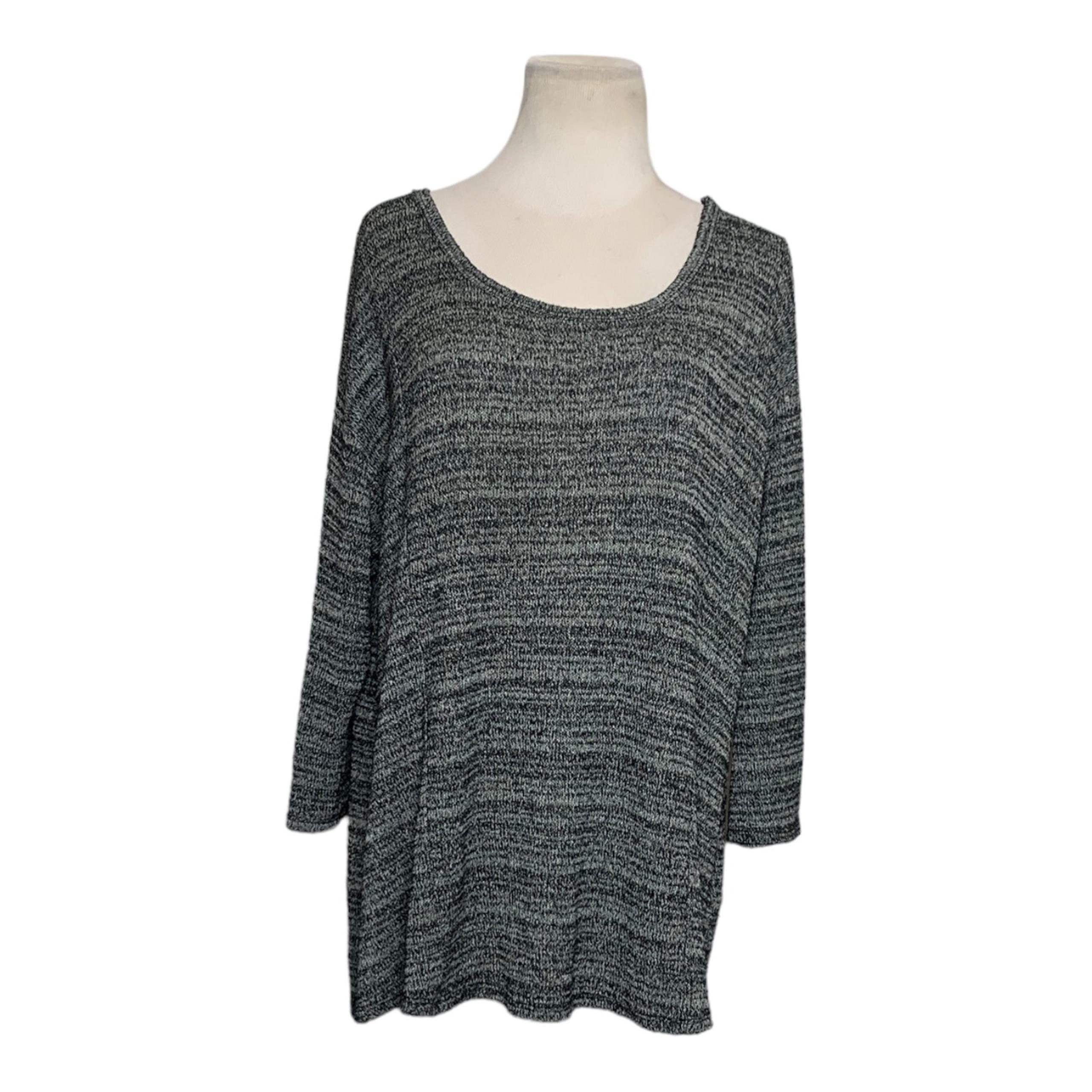 Forever 21  3/4 sleeves black light tunic sweater size 2X