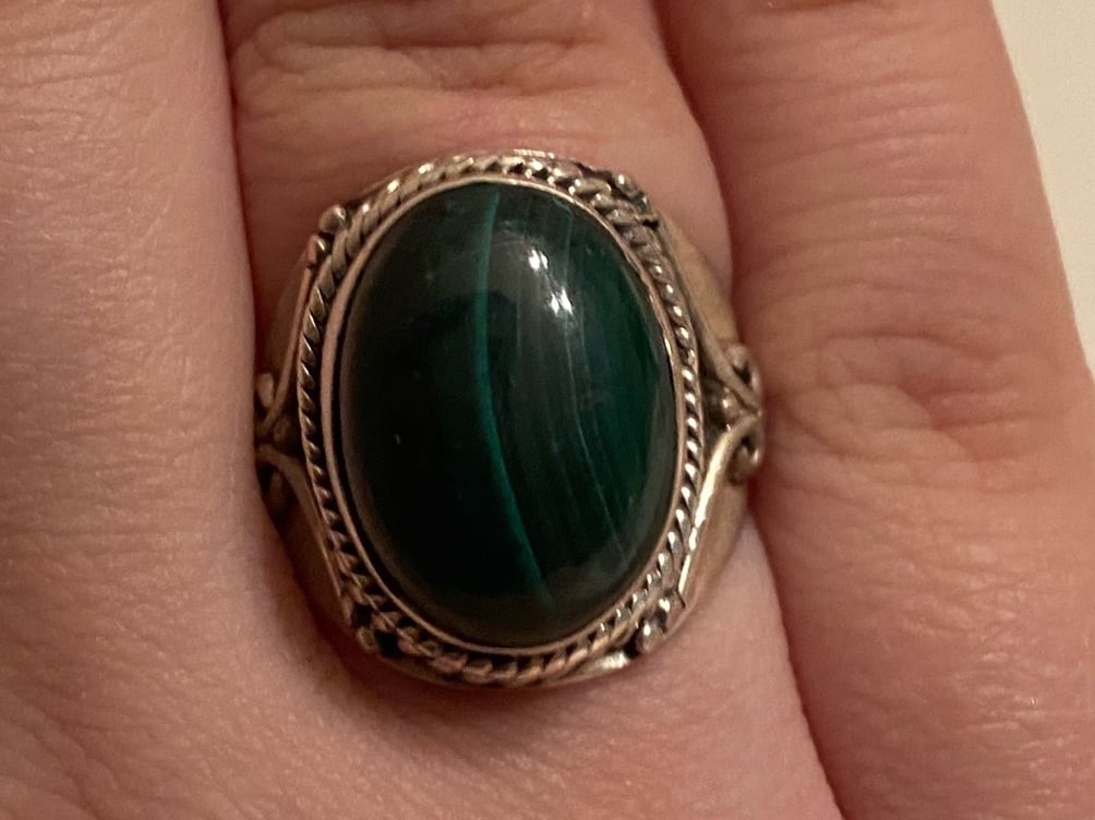 Sterling Silver Malachite Ring