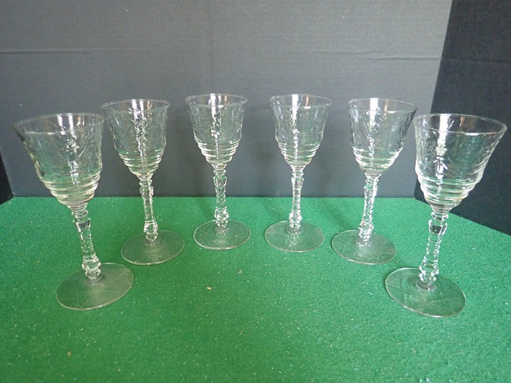 Rock Sharpe Long Stem Star Cut Foot 7 in Wine Glasses