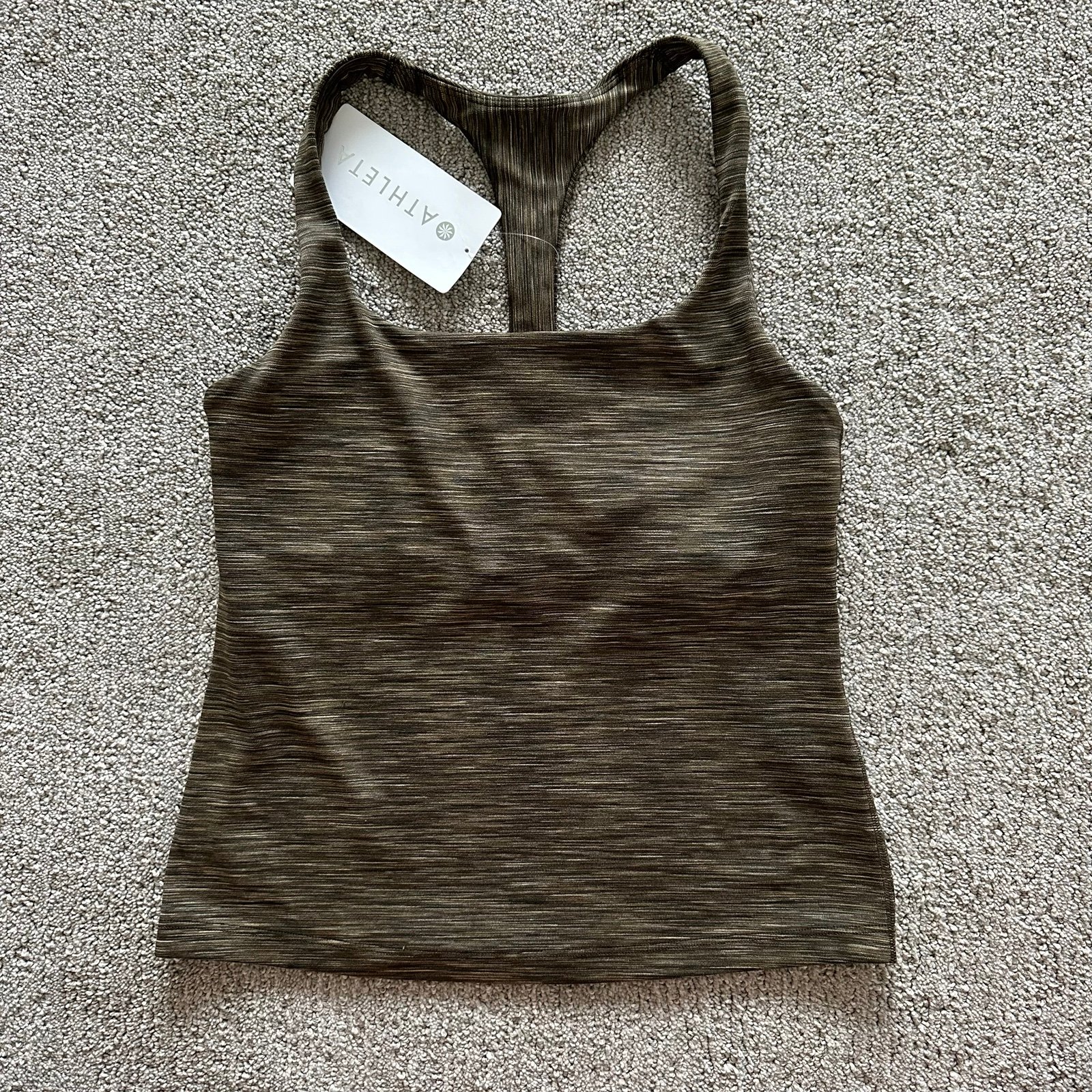 Athleta Transcend Scoop Support Tank Top Built in Bra Cup A-C Size Small
