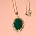Vintage Green Onyx Necklace 925