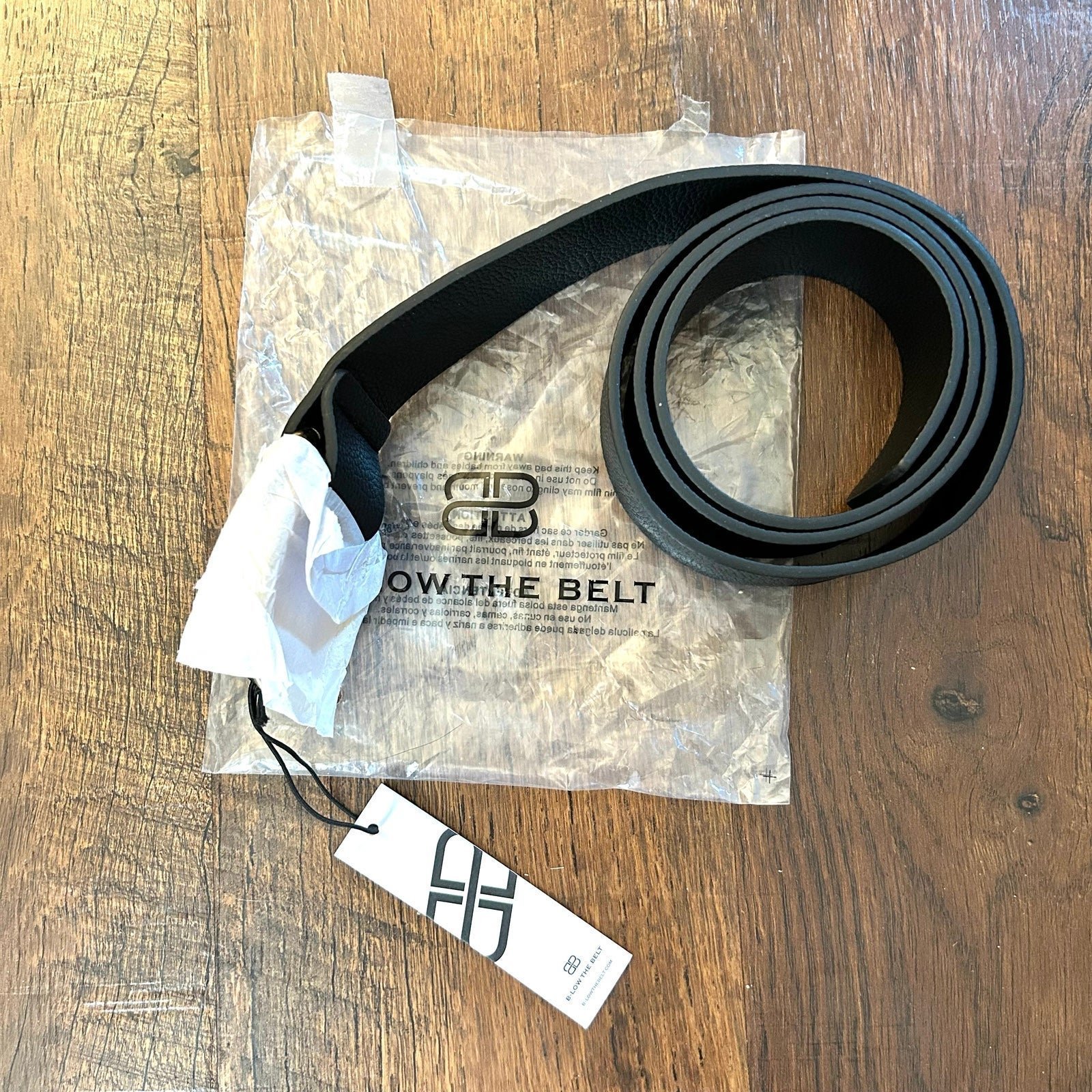 B-LOW THE BELT vegan leather hip belt, size S/M, NWT