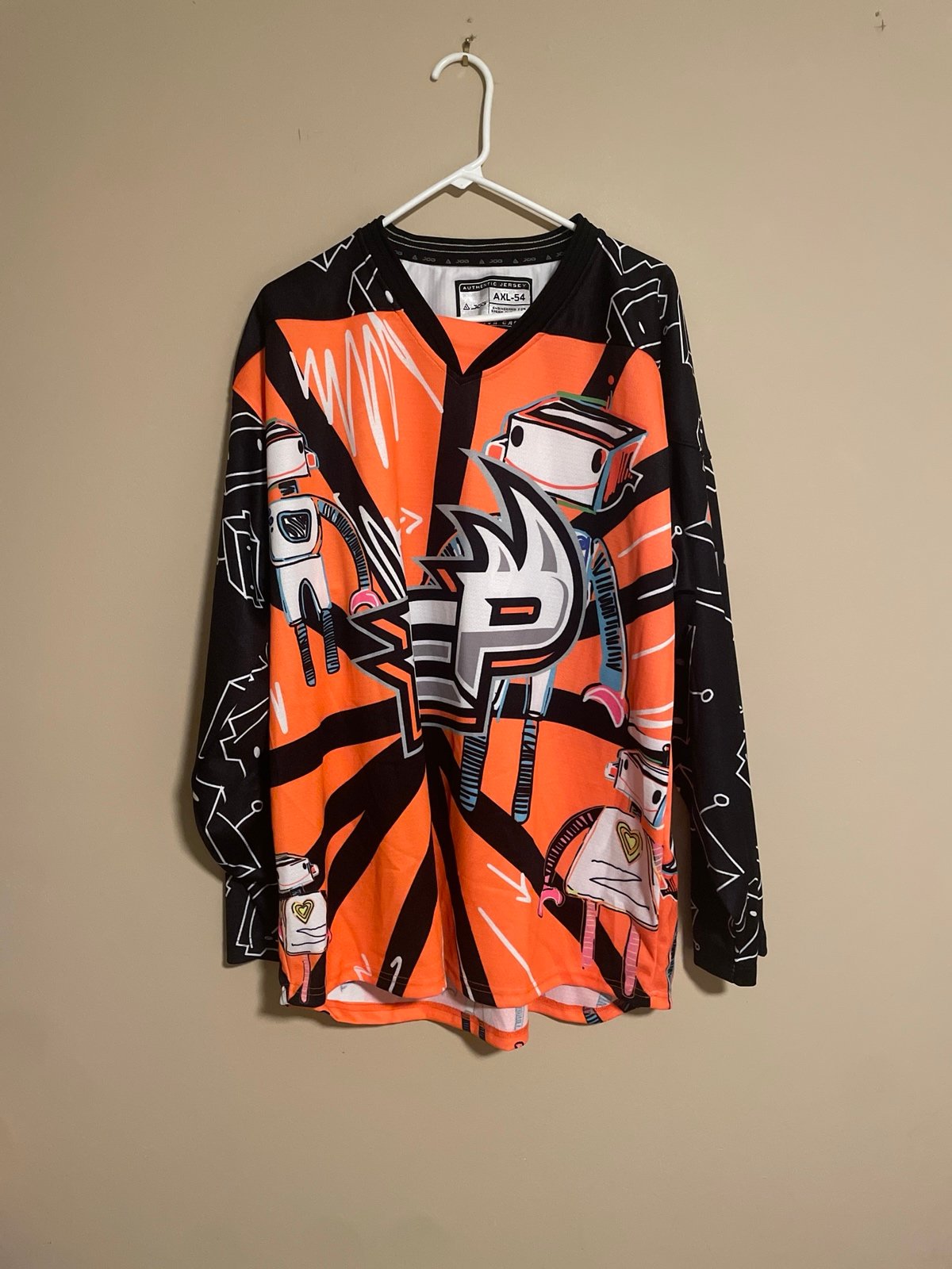 Hockey jersey El Paso Rhinos number 25 Diego Robot Martinez, the artist by Jog