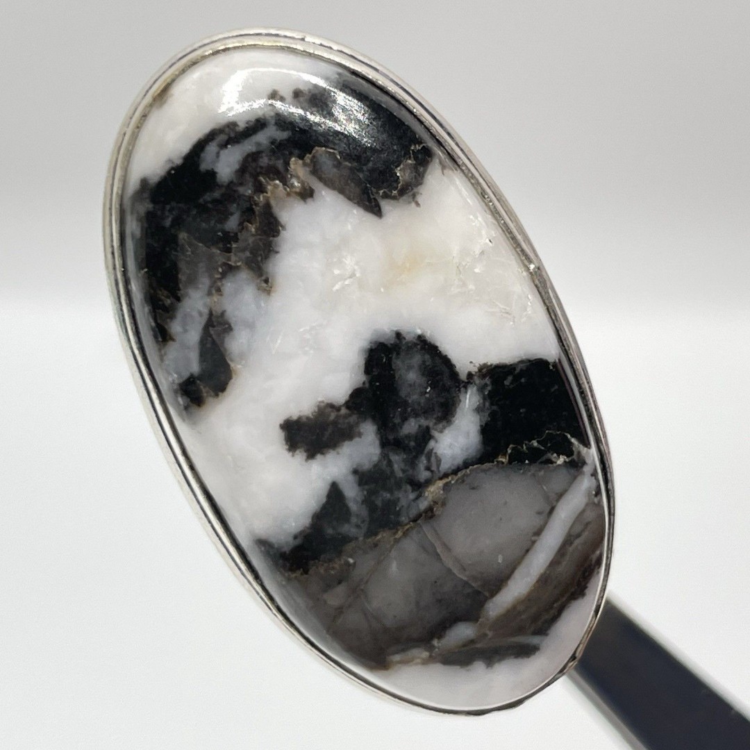 Stunning Buffalo Turquoise Boho Silver Plated Statement Ring Sz 6.75