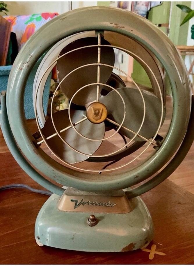 Vintage Atomic Vornado Fan Mid-Century 1950's Industrial 2 Speed Working mcm