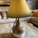 Mid Century VINTAGE Tricolor Ceramic Table Lamp with Original Lampshade Leviton
