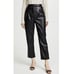 Nanushka Mitsu Faux Leather Pants Pleated High Rise Slim Tapered Black