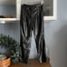 Nanushka Mitsu Faux Leather Pants Pleated High Rise Slim Tapered Black