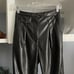 Nanushka Mitsu Faux Leather Pants Pleated High Rise Slim Tapered Black