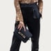 Nanushka Mitsu Faux Leather Pants Pleated High Rise Slim Tapered Black