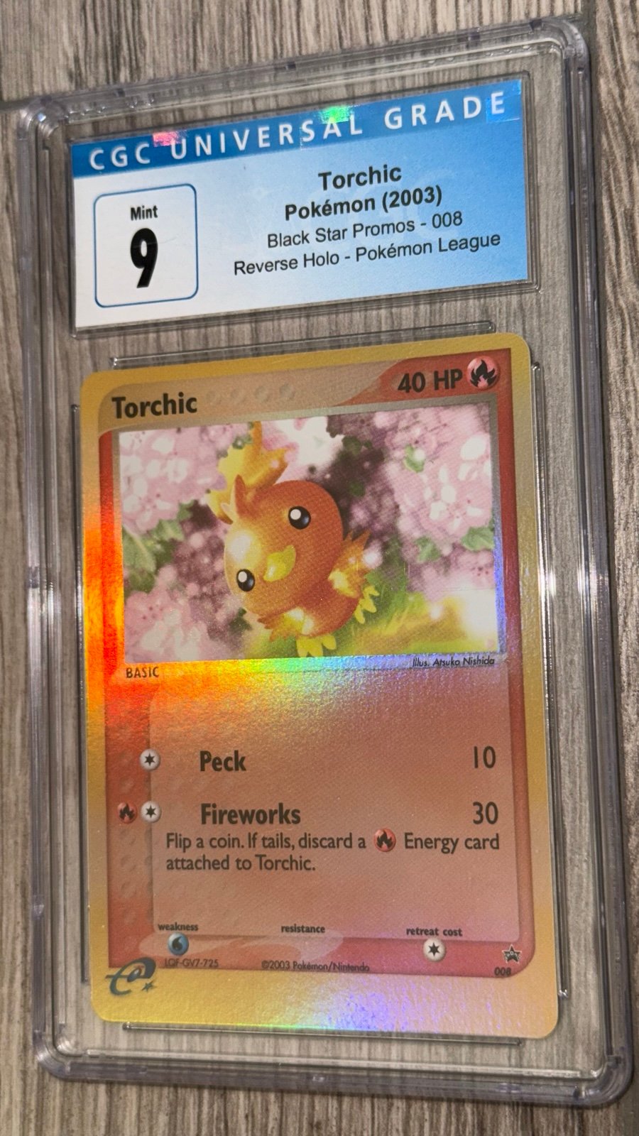 2003 Pokemon Torchic Rev.Foil CGC 9