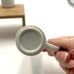 Handmade White Porcelain Espresso Coffee Mugs With D Handles Set of 4 Minimalist