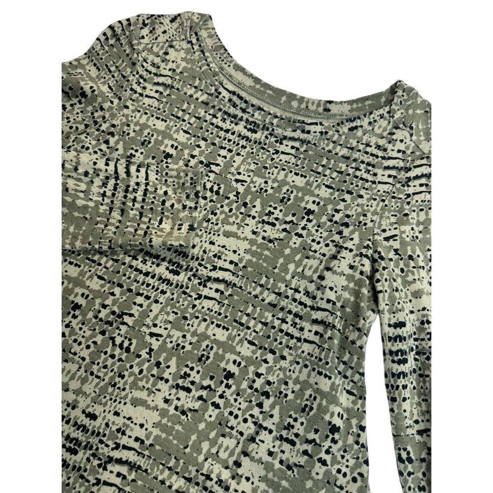 Pact Women XS Olive Green Black Long Sleeve Organic Cotton A Line Dress Pockets