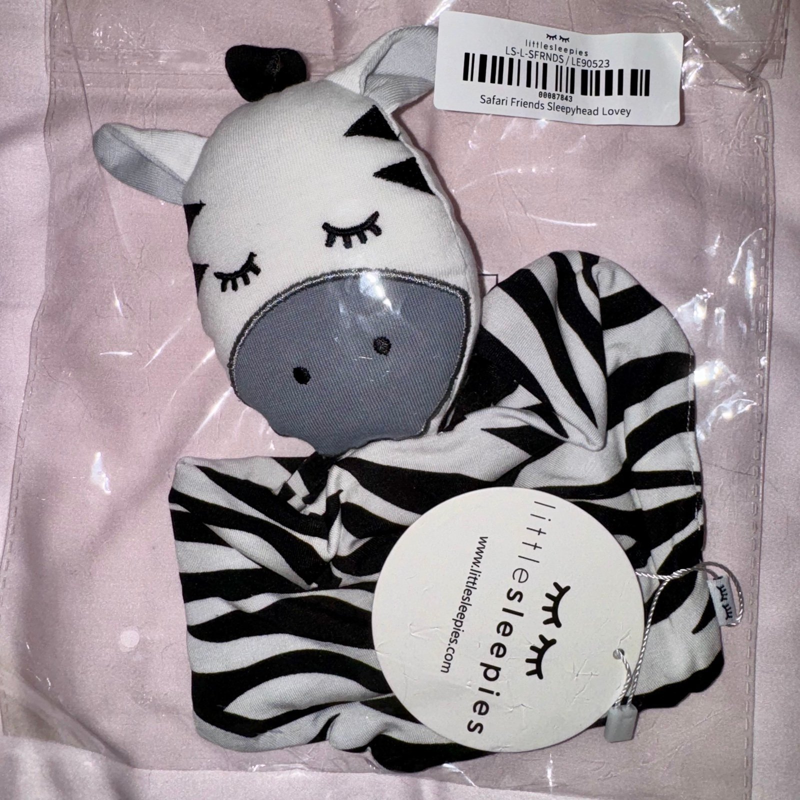 little sleepies safari friends zebra lovey