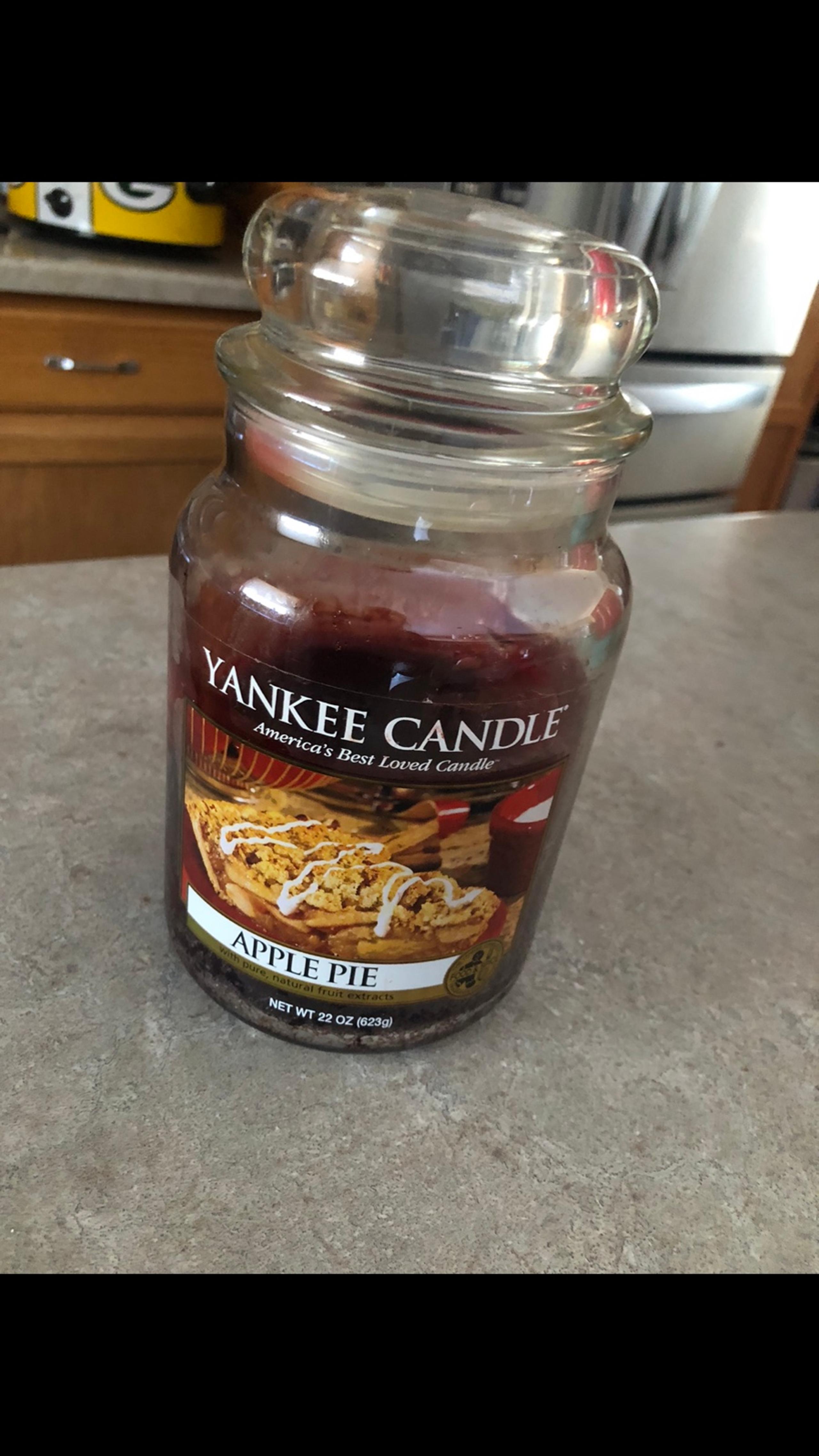 Yankee Candle Apple Pie 22 oz used approx half full