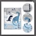 Lambs & Ivy Blue Dinosaur Bedding
