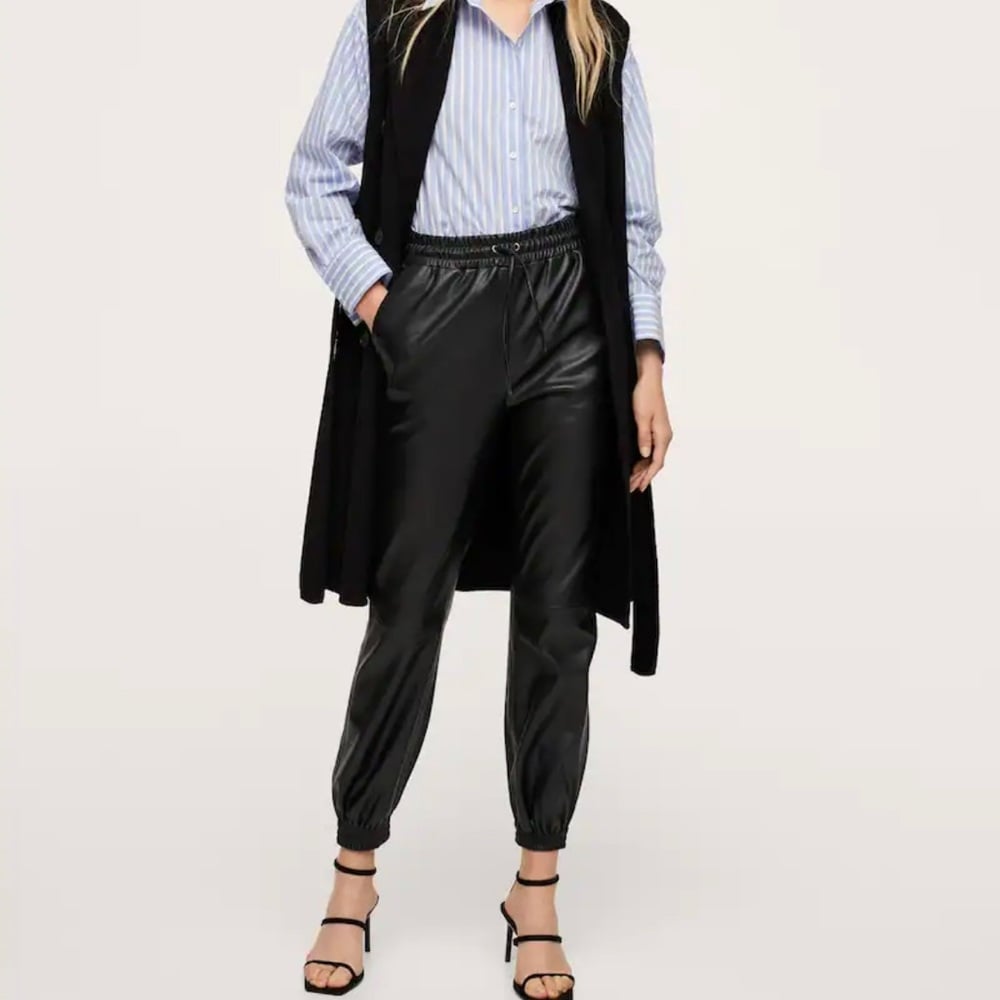 Mango Faux Leather Pant