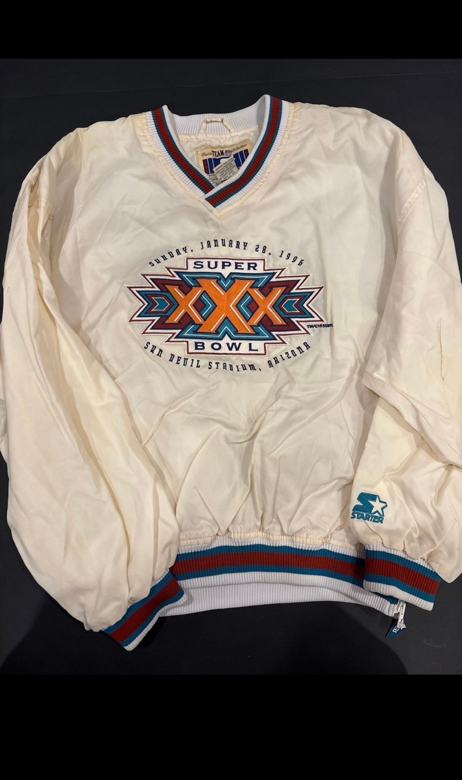 Vintage Starter XXX SuperBowl 1996 Pullover Jacket