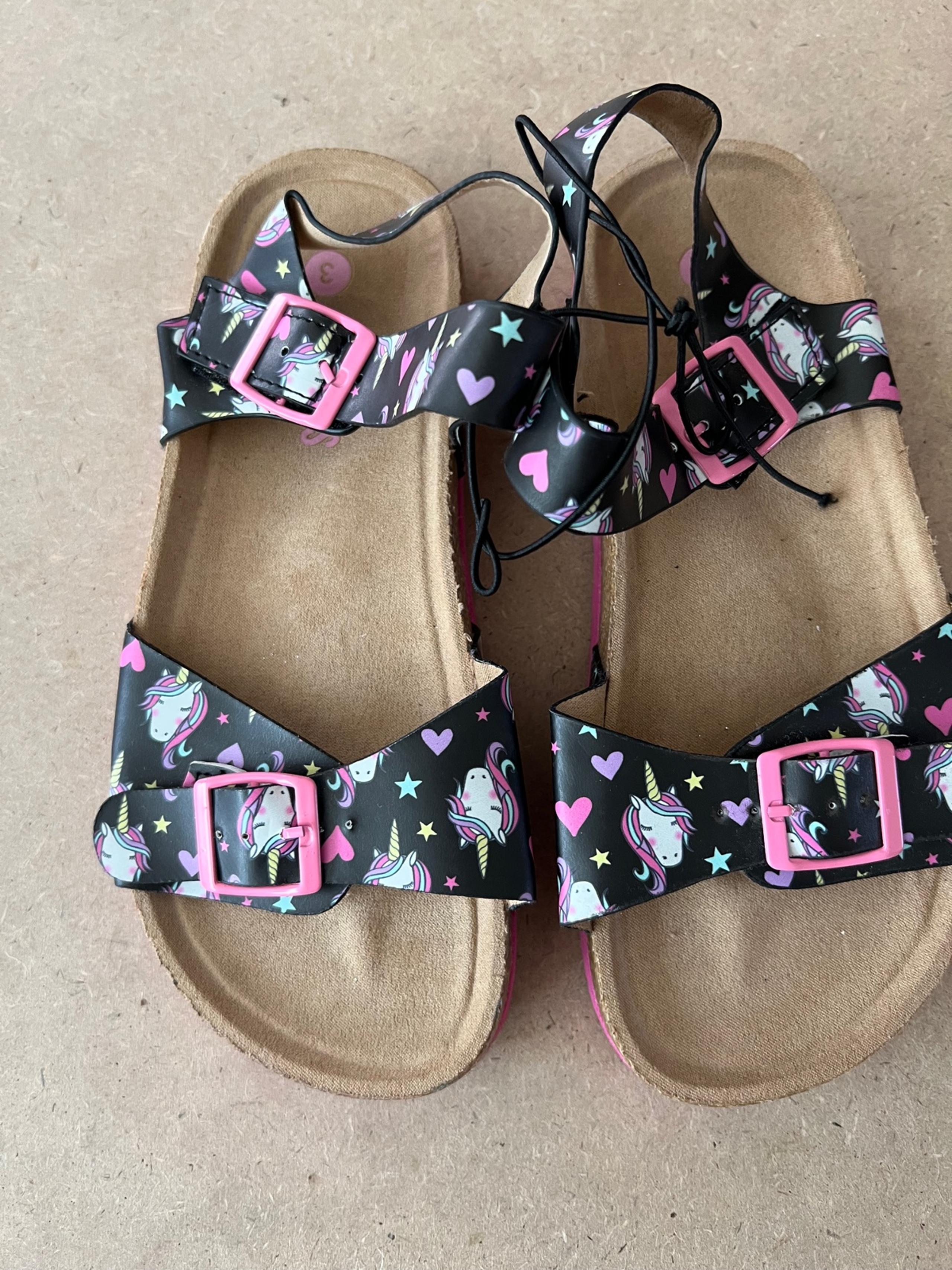 Fab kids Unicorn Cork Sole Sandal Girls Size 3
