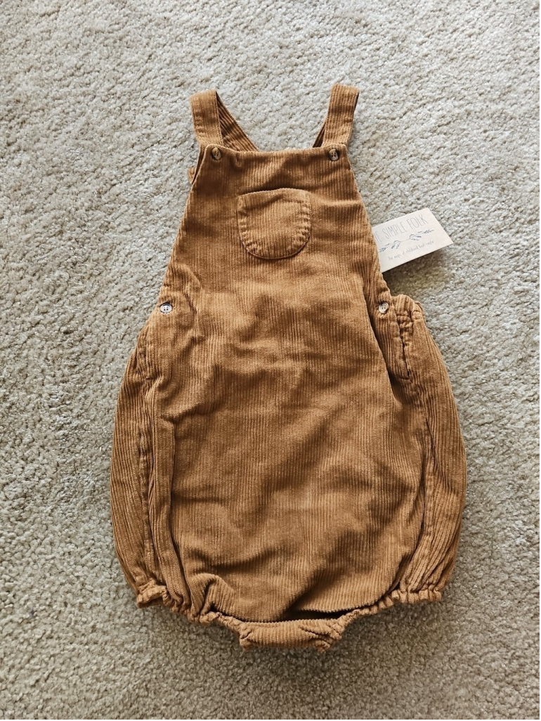 The Simple Folk The Overall Romper Size 8-9 Years Rust Courdary NEW