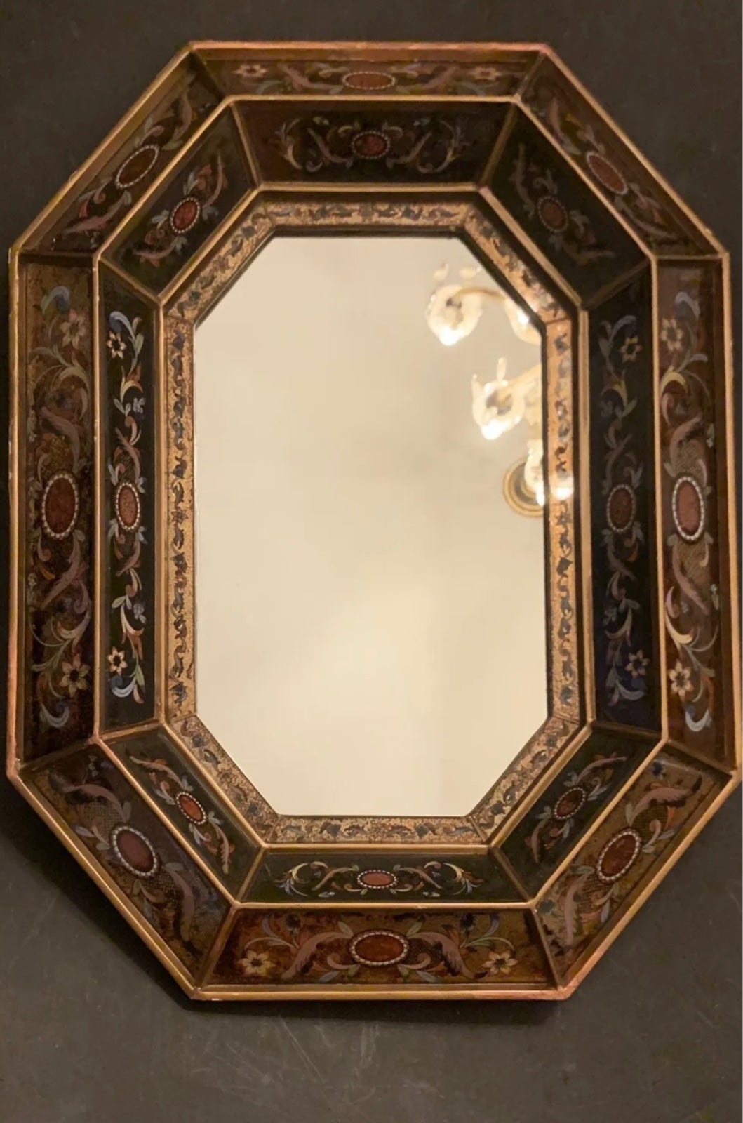 Figural Octagonal Framed Mirror