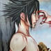 Naruto Anime Art Painting Itachi Sasuke Uchiha