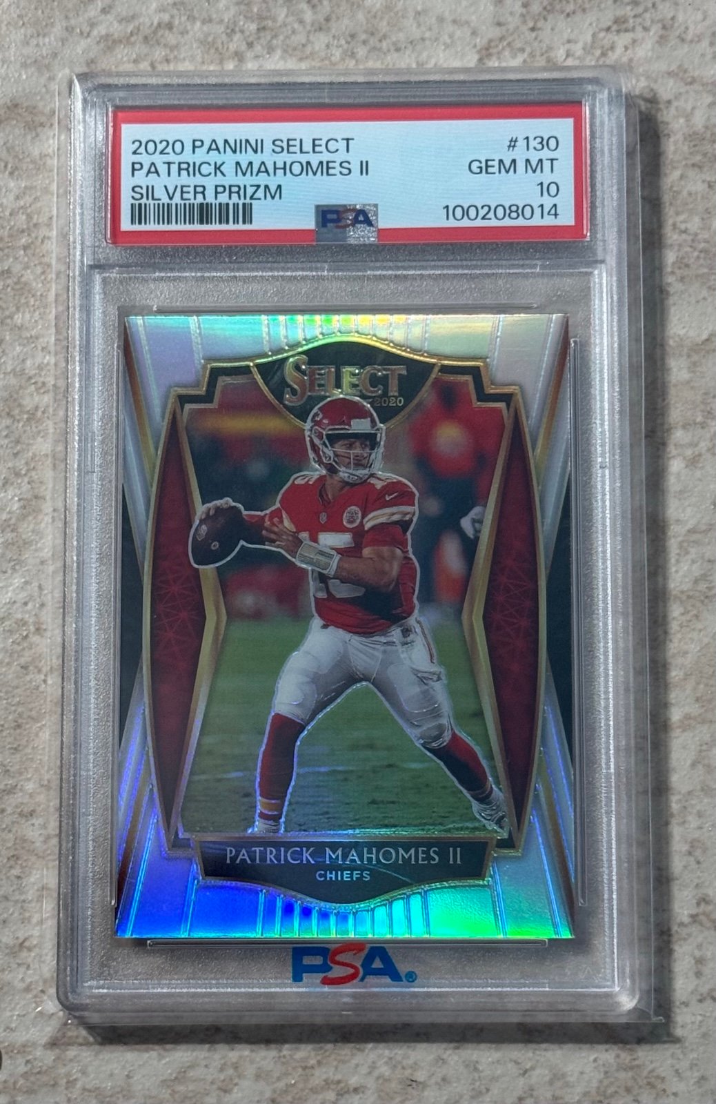 2020 PANINI SELECT SILVER PRIZM #130 PATRICK MAHOMES II PSA 10 GEM MINT