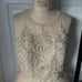 Cream and gold beaded short prom dress #glam #partydress