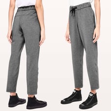 Lululemon On The Fly Pant Sz 8 *27 In Heathered Black
