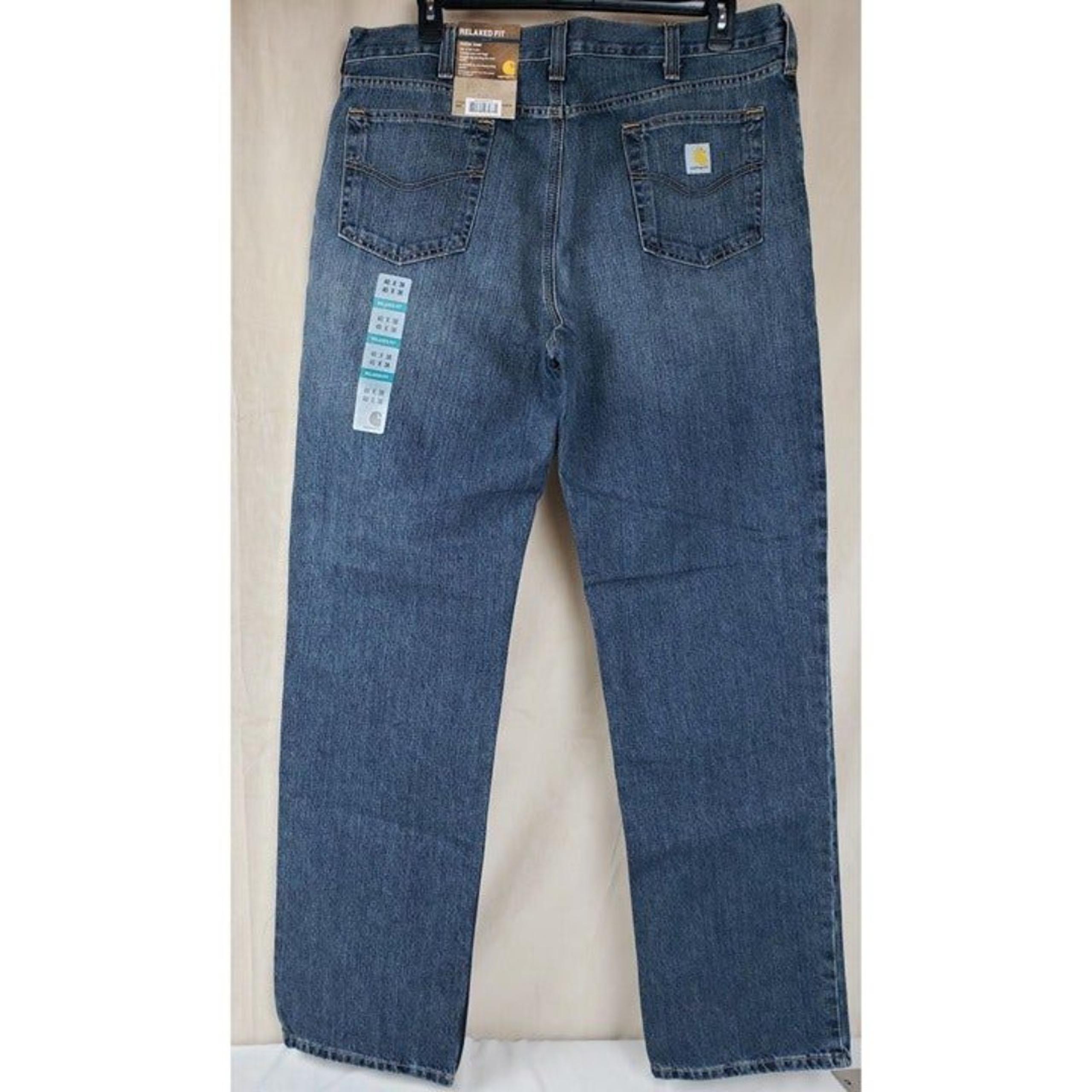 Carhartt Men's 40x36 Holter Jean Relaxed Fit Bed Rock Denim 101483 968