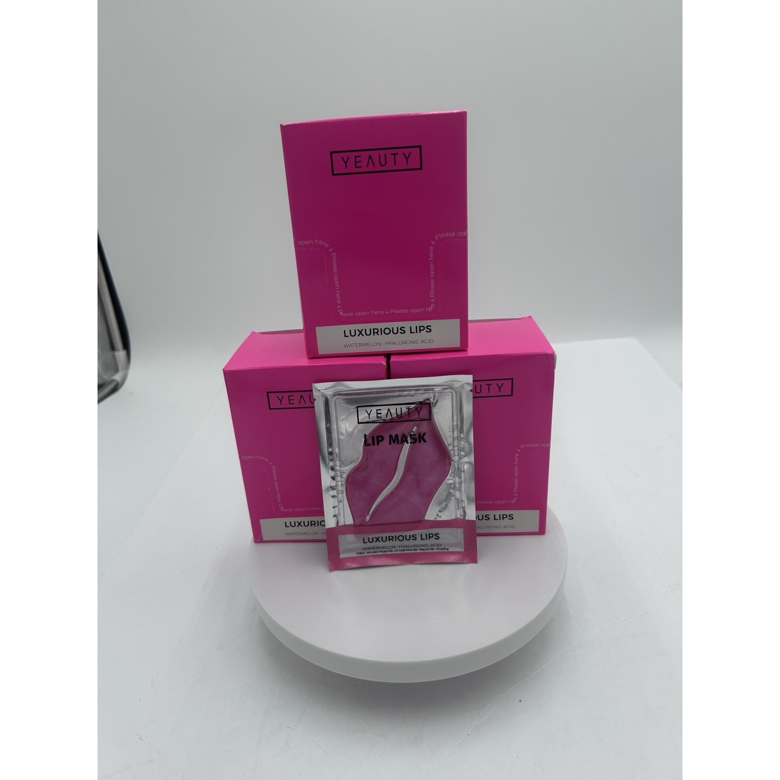 Yeauty Luxurious Lips 3 Boxes of 25 Each Lip Masks Watermelon New (75 in Total)