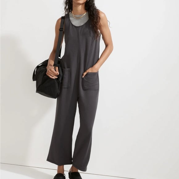 MWL Madewell Superbrushed Pull-On Jumpsuit Gray XL