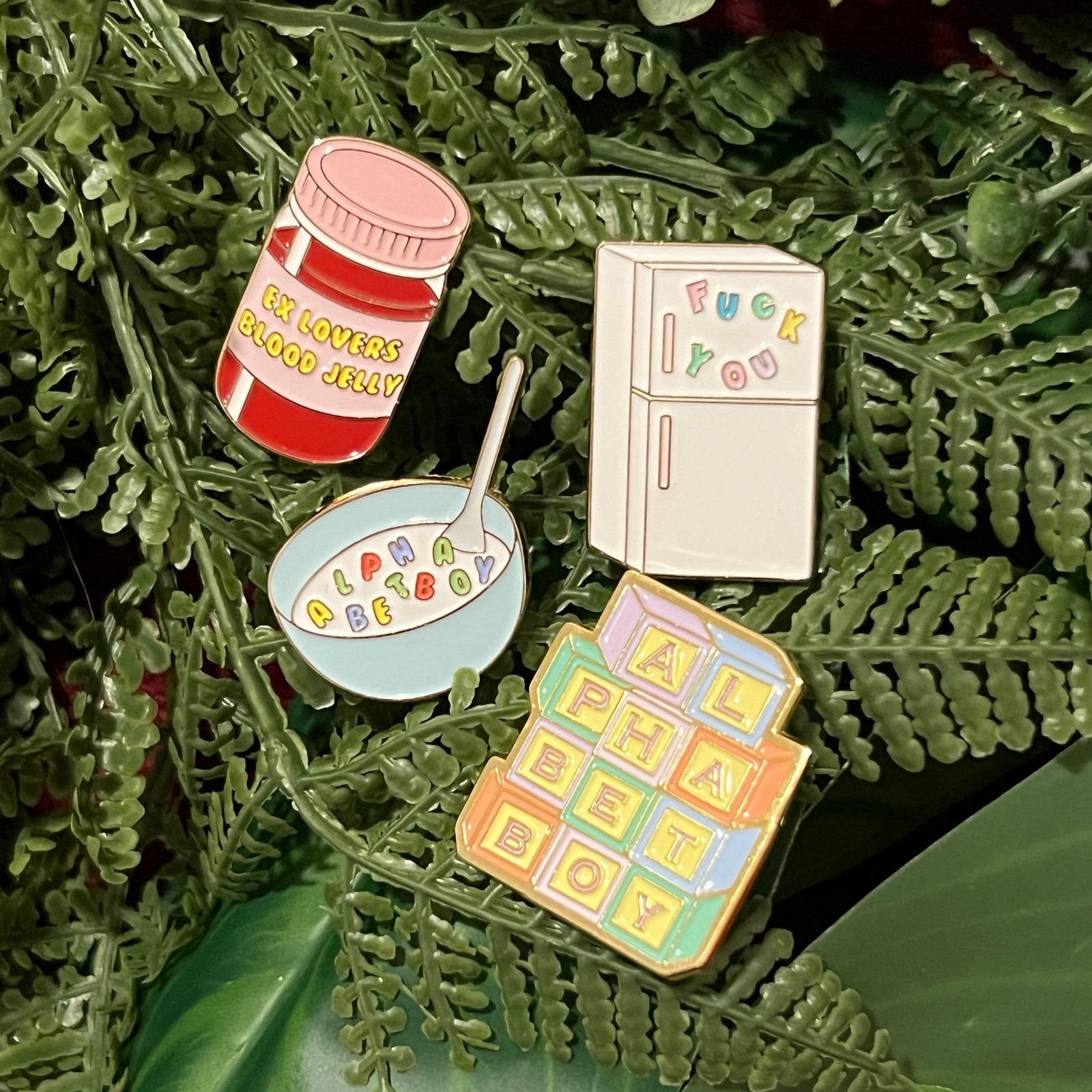 (DNB) Alphabet Boy Pins
