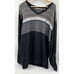 Travis Mathew Men's XXL Acrylic V-Neck Striped Black Pullover Sweater