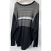 Travis Mathew Men's XXL Acrylic V-Neck Striped Black Pullover Sweater