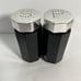 Vintage Arcoroc Octime Black salt and pepper shakers Made In France