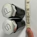 Vintage Arcoroc Octime Black salt and pepper shakers Made In France