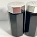Vintage Arcoroc Octime Black salt and pepper shakers Made In France