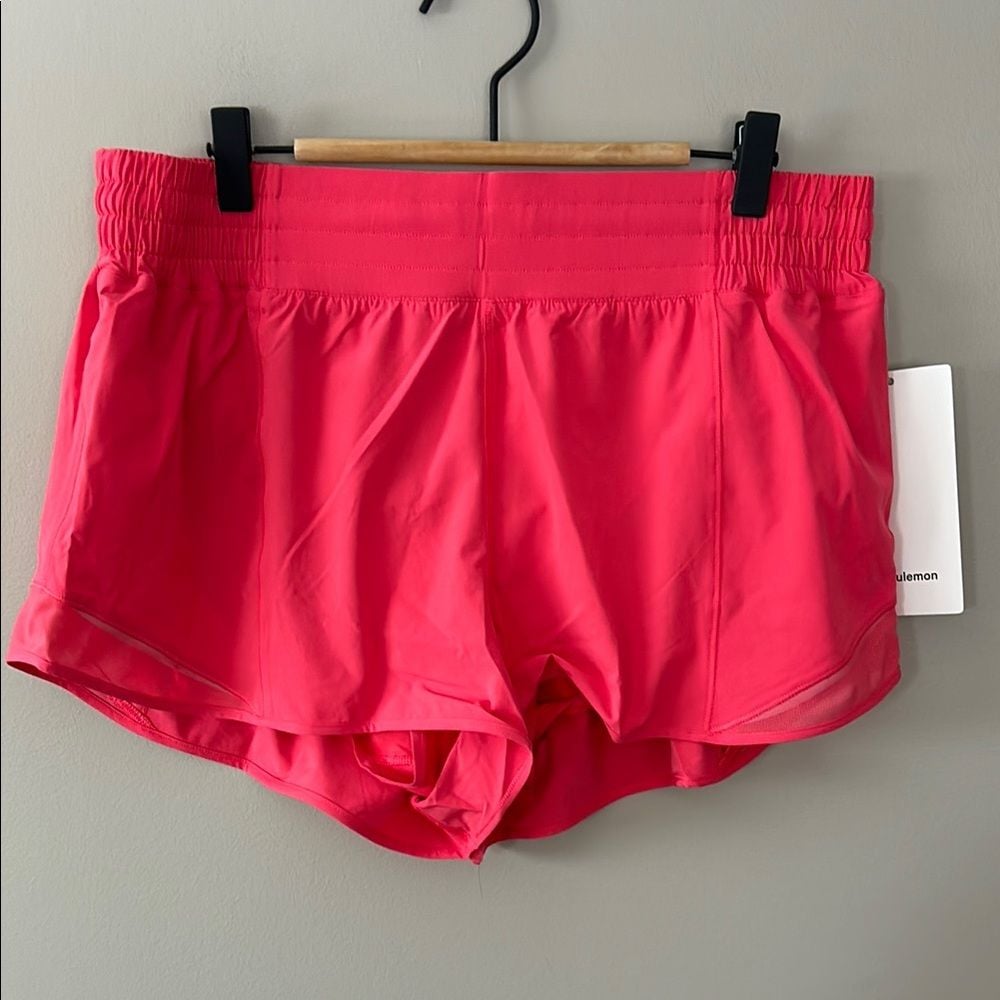 NWT Lululemon Hotty Hot HR Short 2.5 Sz 12 Glaze Pink GLZP