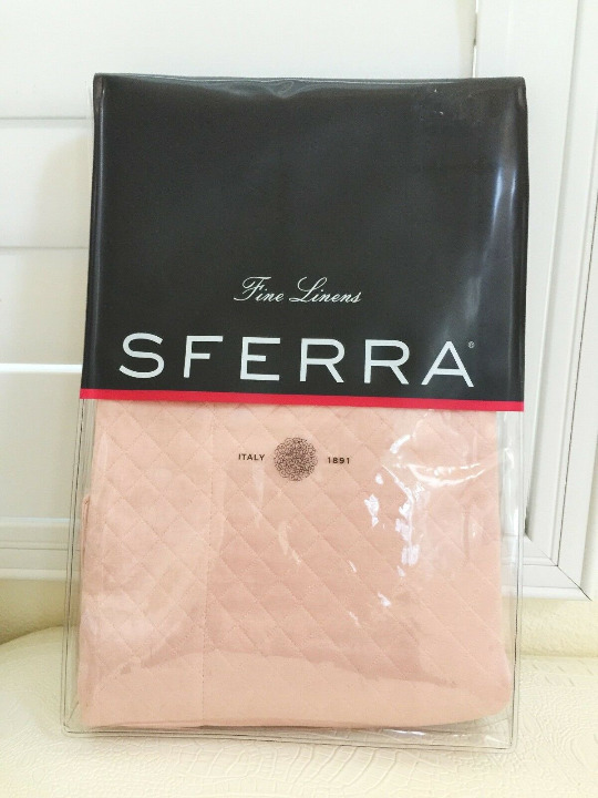 SFERRA STANDARD SHAM ITALY 1891 Luxury 1x BARI Petal Peach 21x26 Cotton