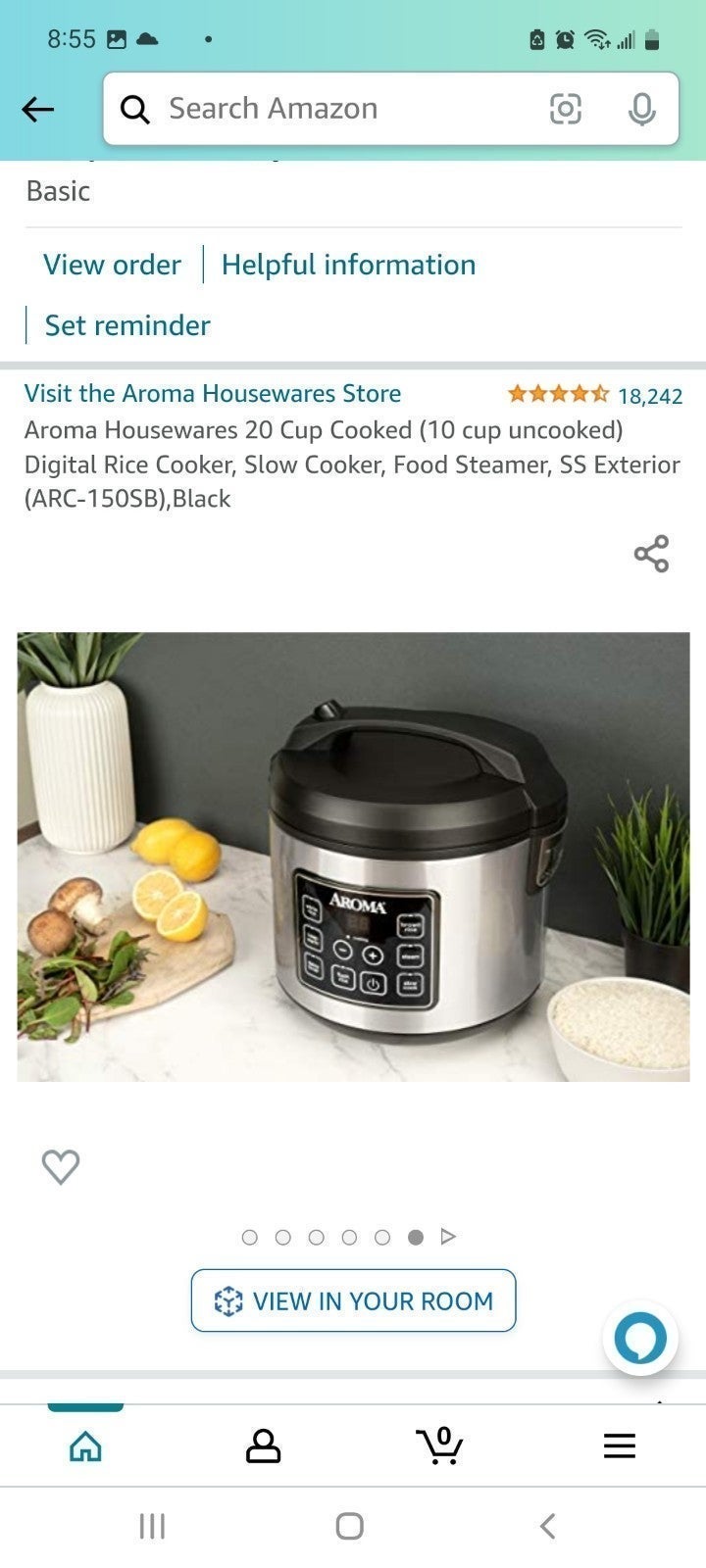 Aroma 20 Cup Cooked (10 cup uncooked) Digital Rice Cooker, Slow Cooker,  Food Steamer, SS Exterior (ARC-150SB)